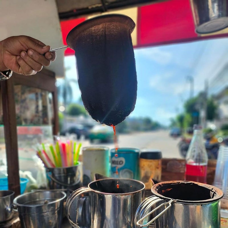 Daycount Large Thai Tea Filter, Natural Cloth Strainer Coffee Filter with Hanging Loop 9.5''x12.5'' for Restaurant Commercial use - Image 5